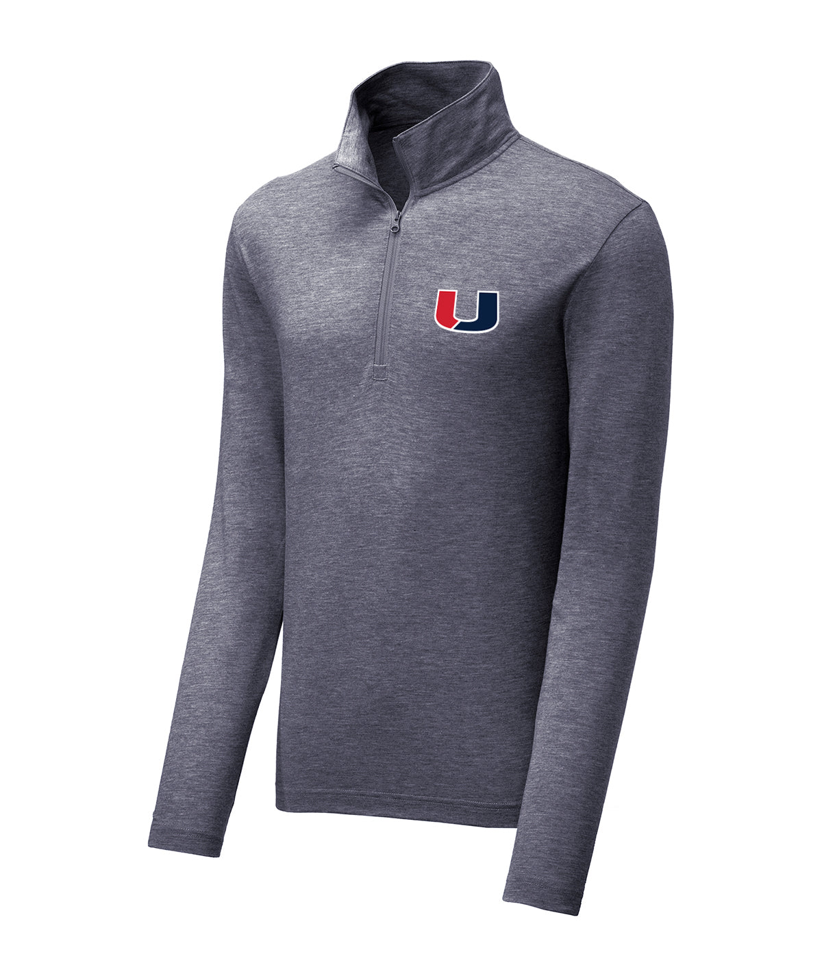 School Pride Mens 1/4 Zip Tri-Blend Pullover