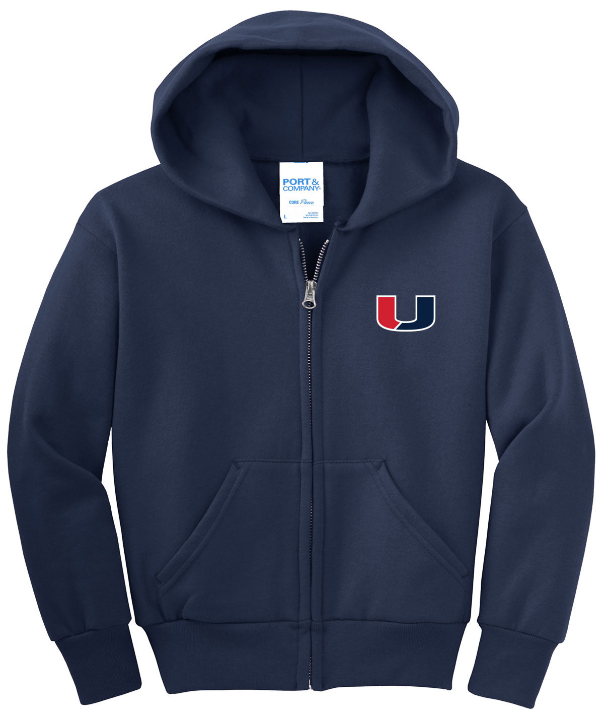 Urbandale J-Hawks Youth Fleece Full-Zip Hooded Sweatshirt