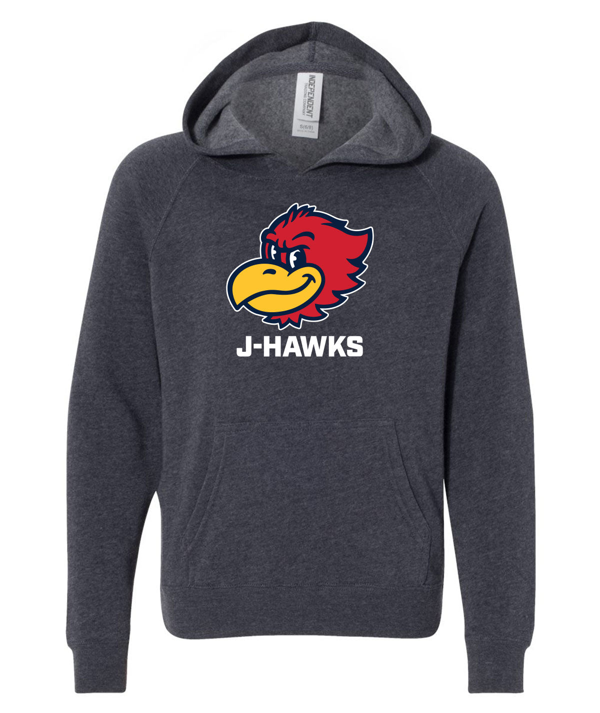 J-Hawk Script Arch Youth Raglan Hooded Sweatshirt