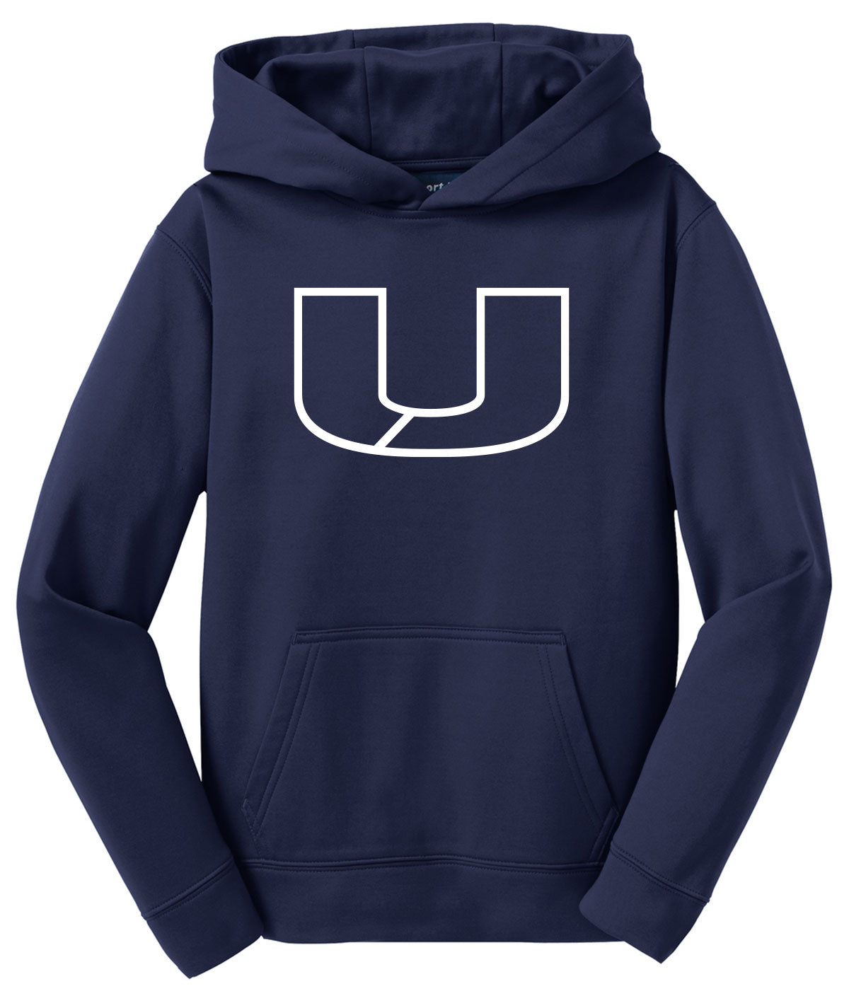 Split-U Lettermark Youth Performance Hooded Sweatshirt