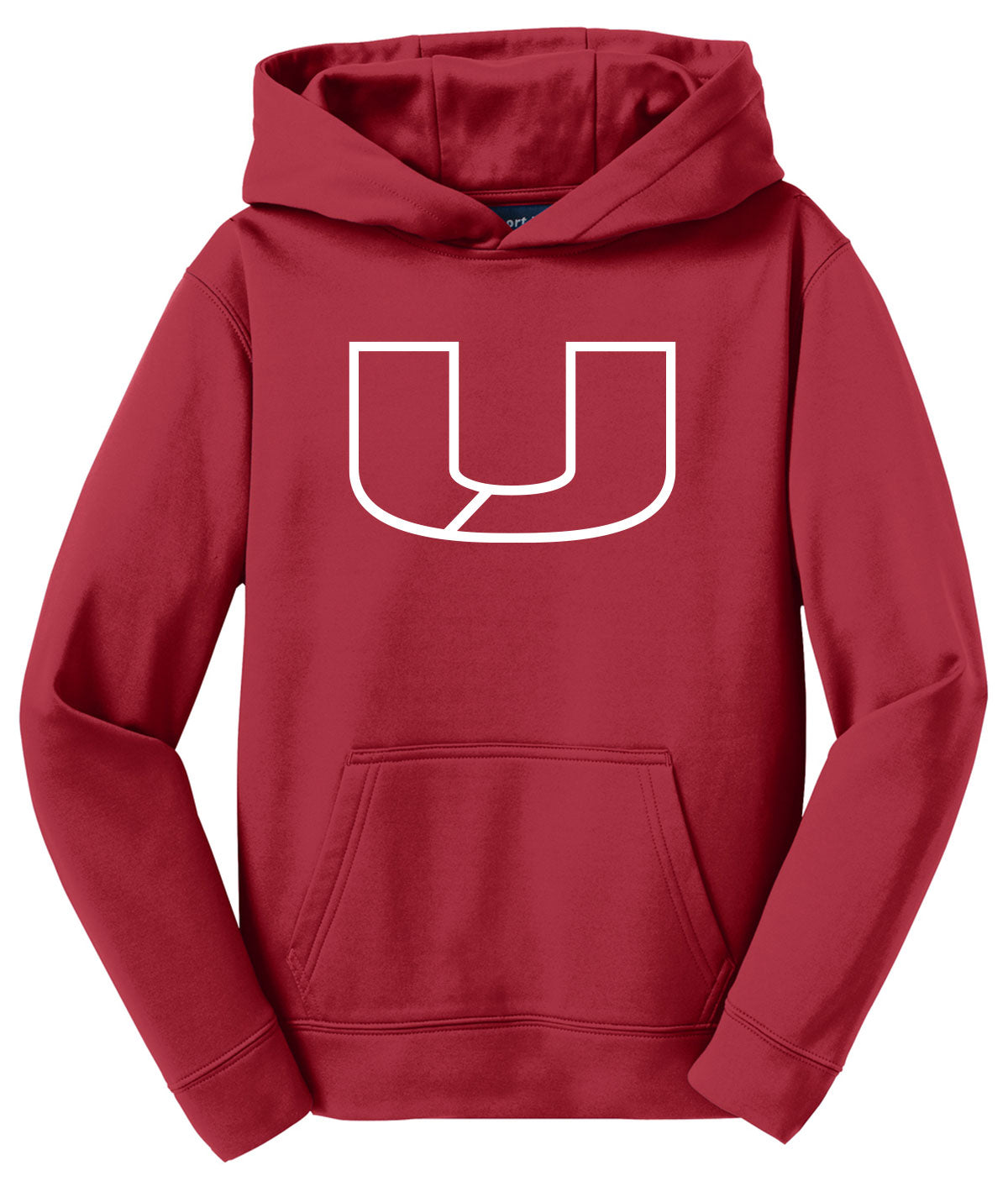 Split-U Lettermark Youth Performance Hooded Sweatshirt